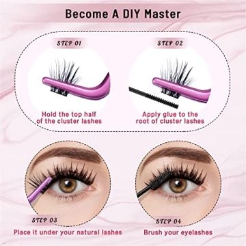 180 Pcs DIY Cluster Lashes for Stunning Glamorous Looks