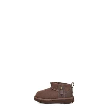 UGG K Classic Ultra Mini Fashion Boot, Burnt Cedar, 2 US Unisex Little Kid