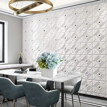 LADADA Fake Peony Flowers in Ceramic Vase for Home Decor