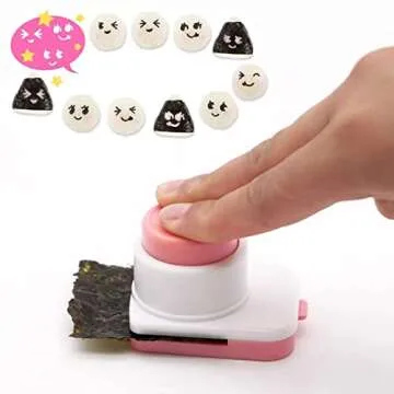 MoJyetli DIY Sushi Tool - 3Pcs Smile Face Laver Seaweed Nori Punch Series