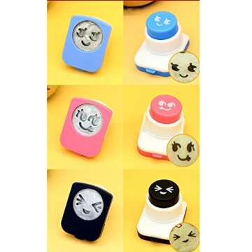 MoJyetli DIY Sushi Tool - 3Pcs Smile Face Laver Seaweed Nori Punch Series