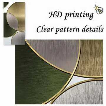 Gold Abstract Wall Art Abstract Geometric Wall Art Canvas Prints Pictures Artwork Abstract Geometric Canvas Wall Art Green and Silver Canvas Art Home Decor Living Room Picture 60x120cmx1pcs No Frame