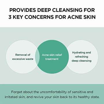 SKIN1004 Madagascar Centella Tea-Trica BHA Foam 4.22 fl.oz, 125ml, Professional Cleansing Care and Relief to Acne-Prone Skin