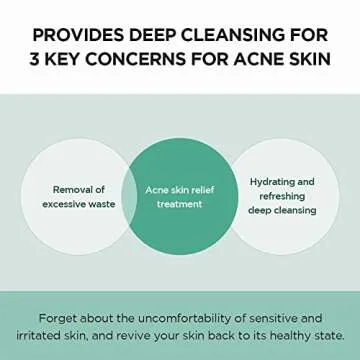 SKIN1004 Madagascar Centella Tea-Trica BHA Foam 4.22 fl.oz, 125ml, Professional Cleansing Care and Relief to Acne-Prone Skin