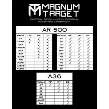 Magnum Target 4" x 3/8" AR500 Steel Shooting Range Targets Dueling Trees Metal Paddles w/Tubes