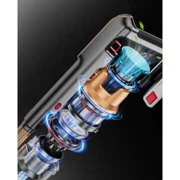 Cordless Vacuum with 550W Motor and 65 Min Runtime