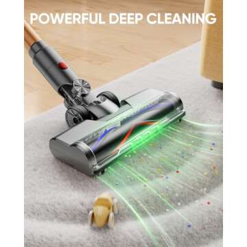Cordless Vacuum with 550W Motor and 65 Min Runtime