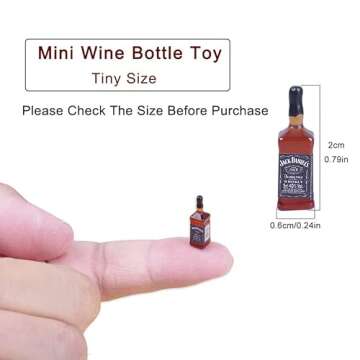 40Pcs Tiny Miniature Mini Beer Bottles Toys, 1:24 Dollhouse Kitchen Accessories Wine Decoration, Cut...