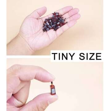 40Pcs Tiny Miniature Mini Beer Bottles Toys, 1:24 Dollhouse Kitchen Accessories Wine Decoration, Cute Wine Bottle Models for Fairy Garden Pub Bar Dolls House Tableware Decoration