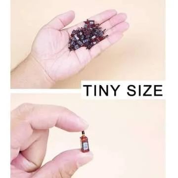 40 Tiny Miniature Beer Bottles for Dollhouse Decor and Crafts
