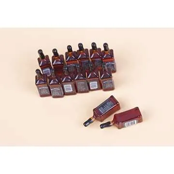 40 Tiny Miniature Beer Bottles for Dollhouse Decor and Crafts