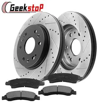 Geekstop Front Brake Rotors and Pads Kit Compatible with 2005-2018 Chevy Silverado 1500, 2008-2020 Chevy Tahoe, 2015-2019 Chevy Suburban, GMC Yukon XL, 2005-2018 GMC Sierra 1500, 2008-2020 GMC Yukon