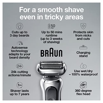 Braun Series 7 7027cs Electric Razor for Men, Waterproof