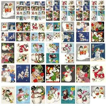 Decoupage Paper Pack (35 Sheets 6"x8") Christmas Snowman FLONZ Vintage Styled Christmas Pictures Cards for Decoupage, Craft and Scrapbooking