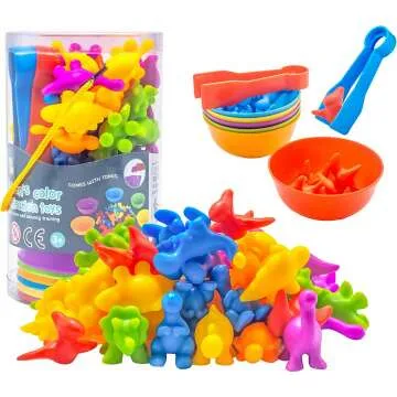 Dinosaur Color Sorting Toys for Toddlers 3-5