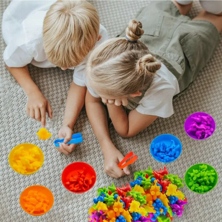 Dinosaur Color Sorting Toys for Toddlers 3-5