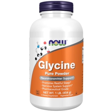 NOW Foods Glycine Pure Powder - Promotes Restful Sleep & Neurotransmitter Support, 1-Pound