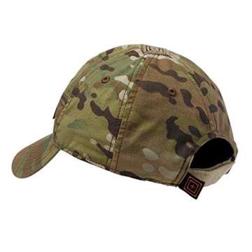5.11 Tactical Men's Cotton High Curve Brim Adjustable Flag Bearer Cap, Multicam, Style 89063