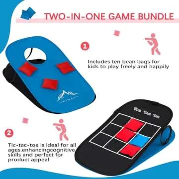 Lightweight Cornhole Game - Portable 2 in 1 Set