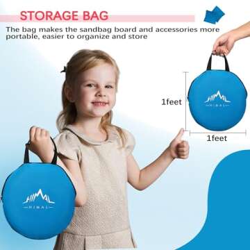 Himal Collapsible Portable Cornhole Game Boards 10 Bean Bags Cornhole Set Tic Tac Toe Game 2 Games on 1 Board (2 x 1-feet)