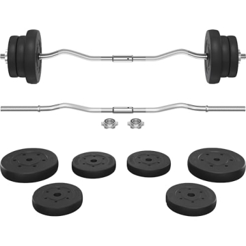 Yaheetech 55LB Barbell Weight Set for Home Workouts