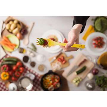 Majestick Goods Travel Utensils Set | Zero Waste Reusable Utensils with Case | Eco Friendly Bamboo Cutlery Set | Wooden Utensil Silverware Travel Cutlery Set