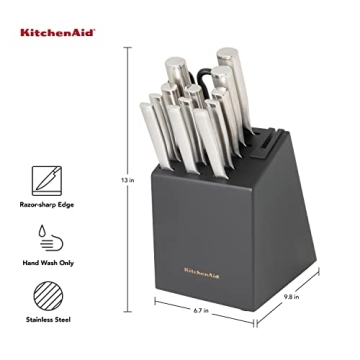 KitchenAid 14-Piece Knife Set with Built-in Sharpener
