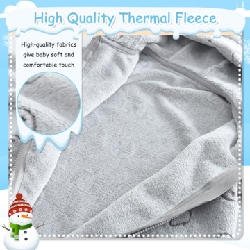 Warm Bear Ear Fleece Jumpsuit Newborns Winter Wear