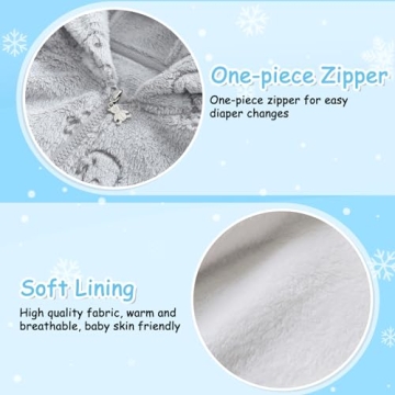 Warm Bear Ear Fleece Jumpsuit Newborns Winter Wear