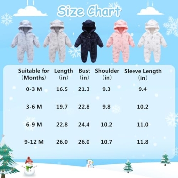Warm Bear Ear Fleece Jumpsuit Newborns Winter Wear