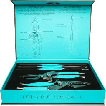 Toadfish Crab & Lobster Tool Set with Non-Slip Grips