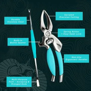 Toadfish Crab & Lobster Tool Set with Non-Slip Grips