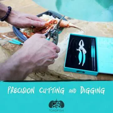 Toadfish Crab & Lobster Tool Set with Non-Slip Grips