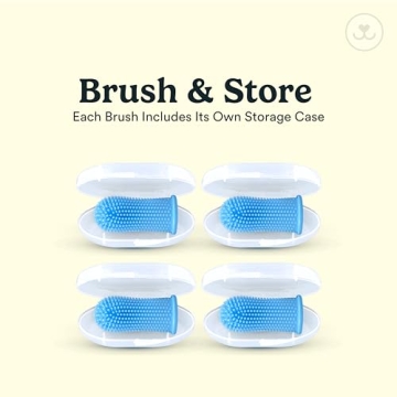 Jasper Dog Toothbrush 360º kit for Dogs & Cats - 4-Pack