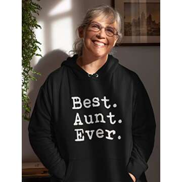 Tstars Best Aunt Ever Hoodie Gifts from Niece Nephew for Aunts Women Auntie Sweatshirt Hoodies Mediu...