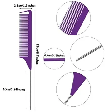 Patelai Magnetic Wrist Pincushions & Rat Tail Combs Set
