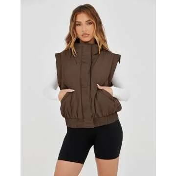 SKIKYAN Women's Quilted Puffer Vest for Chic Comfort