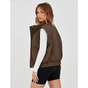 SKIKYAN Women's Quilted Puffer Vest for Chic Comfort