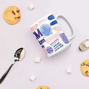 Pun Intended Funny Coffee Mug - Mom Wisdom Supply - 15 Oz with Beautiful Gift Box - Best as Gift for Mother's Day, Birthdays, Christmas, from Daughter, Son, or Husband. Novelty, Porcelain