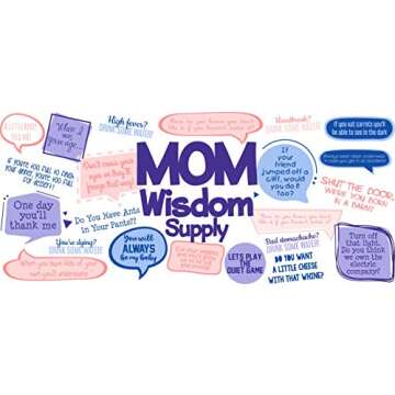 Pun Intended Funny Coffee Mug - Mom Wisdom Supply - 15 Oz with Beautiful Gift Box - Best as Gift for Mother's Day, Birthdays, Christmas, from Daughter, Son, or Husband. Novelty, Porcelain