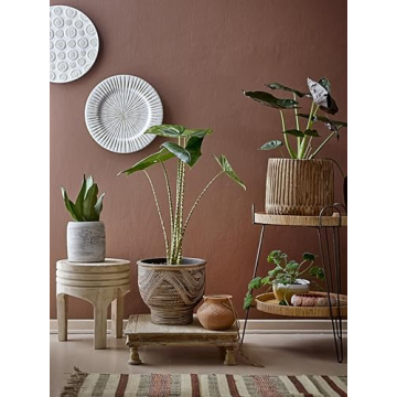 Elegant Boho Hand-Carved Wood Stool for All Styles