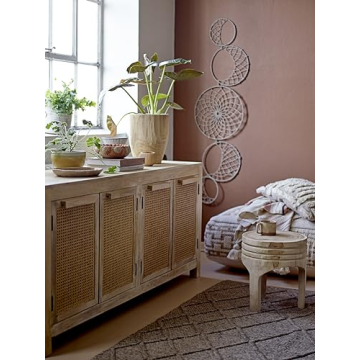 Elegant Boho Hand-Carved Wood Stool for All Styles