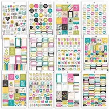 Colorful Budget Stickers for Fun Money Management