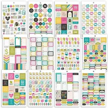 Colorful Budget Stickers for Fun Money Management