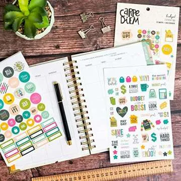 Colorful Budget Stickers for Fun Money Management