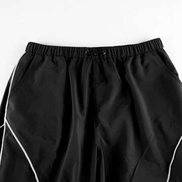 XPONNI Cargo Pants Women Baggy Y2k Pants Cargo Pants Y2k Women Baggy Cargo Pants (Black,M,Medium)