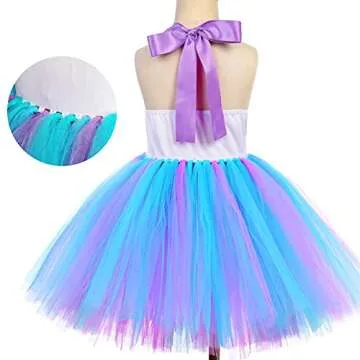 Davsolly Mermaid Costume for Girls Led Light Up Mermaid Princess Tutu for Birthday Halloween Cosplay Christmas Dress Up Gifts