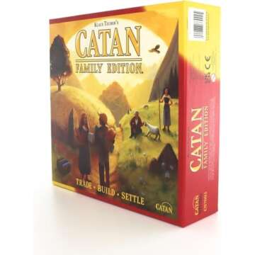 CATAN Family Edition Board Game - Embark on a Quest for Settlement! Strategy Game for Kids & Adults, Ages 10+, 3-4 Players, 60 Minute Playtime, Made by CATAN Studio