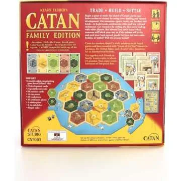 CATAN Family Edition Board Game - Embark on a Quest for Settlement! Strategy Game for Kids & Adults, Ages 10+, 3-4 Players, 60 Minute Playtime, Made by CATAN Studio
