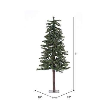Vickerman 5' Natural Alpine Artificial Christmas Tree - Unlit - Faux Christmas Tree - Seasonal Indoor Home Decor - Artificial Decorative Christmas Tree - Reliable and Durable